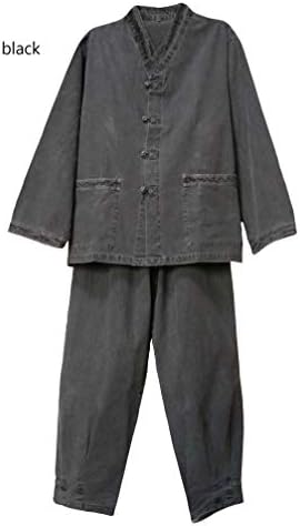 Altair Erkekler Kadınlar Pamuk 100 Gömlek pantolon seti Hanbok Zen Meditasyon Giyim, Tapınak Giyim