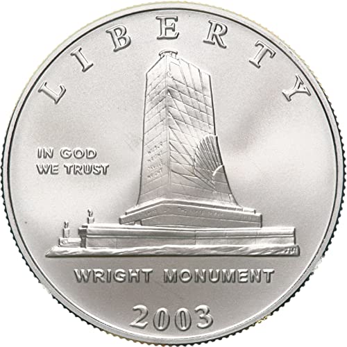 2003 P İlk Uçuş Wright Kardeşler Hatıra Gümüş Yarım Dolar ABD Nane Parlak Dolaşımsız BU