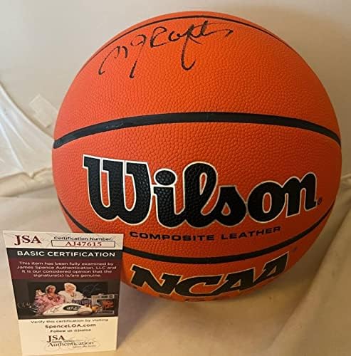 Bill Raftery Seton Hall Korsanları imzalı NCAA Basketbol Topu imzalı CBS JSA İmzalı Kolej Basketbolları