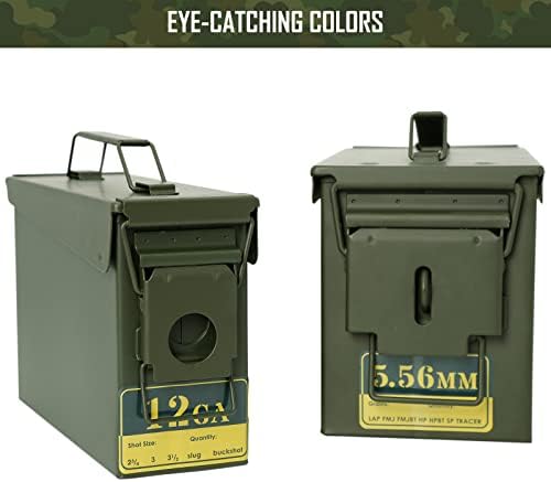 48 Paket Cephane Kutu Etiketleri Seti - .22LR, 9 MM, 45 ACP, 40 S&W, 38 Özel, 357 Magnum.223 REM.Cephanenizi Düzenlemek