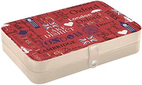 ınnewgogo Londra Küçük Mücevher Kutusu PU Deri Takı Organizatör Seyahat Takı saklama kutusu Takı Satışı için
