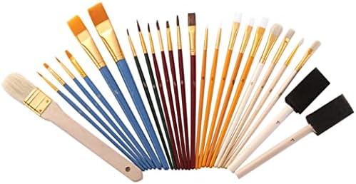 RENSLAT 25 adet Fırça seti Kombinasyonu Suluboya Fırçaları Öğrenci Sanat Boyama Araçları Sanatçı Sanat Malzemeleri