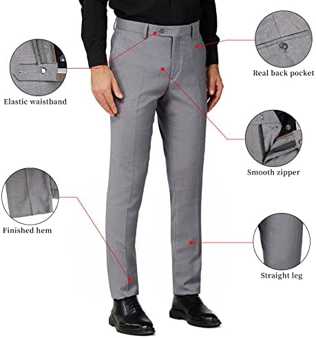 Antonio Uomo erkek Streç takım elbise pantalonları Slim Fit Takım Elbise pantolonu