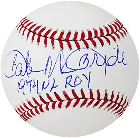 Bake McBride, 1974 NL ROY İmzalı Beyzbol Toplarıyla Rawlings Resmi MLB Beyzbolunu İmzaladı