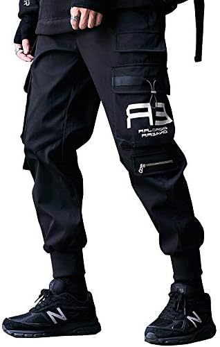 Astellarie Erkek koşucu pantolonu Techwear Hip Hop Punk Harem Kargo Jogger Pantolon Streetwear Taktik eşofman altları