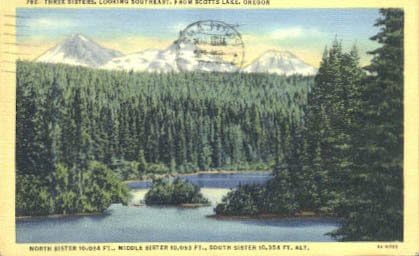 Scotts Gölü, Oregon Kartpostalı