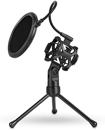 GHGHF Taşınabilir Mikrofon Mikrofon Şok Dağı Stüdyo Masaüstü tripod standı Filtre ile