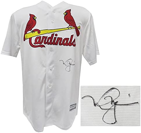 Mark McGwire İmzalı St Louis Cardinals Beyaz Majestic Çoğaltma Beyzbol Forması-İmzalı MLB Formaları