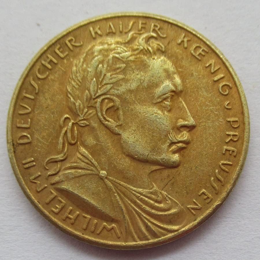 Alman 20 Mark 1913 Yabancı Kopya Altın Kaplama hatıra parası