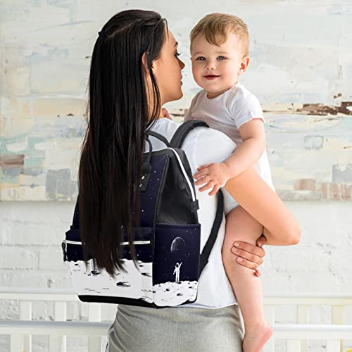 Dış Mekan Galaxy bez bebek bezi çantaları Mumya Sırt Çantası Büyük Kapasiteli Bez Torba Hemşirelik Seyahat Çantası