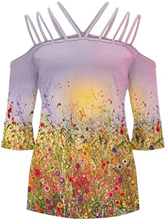 Gömlek Kızlar Yaz Sonbahar 2023 Elbise Moda 3/4 Kollu Crewneck Grafik Capri Üst T Shirt Bayanlar için 89 89