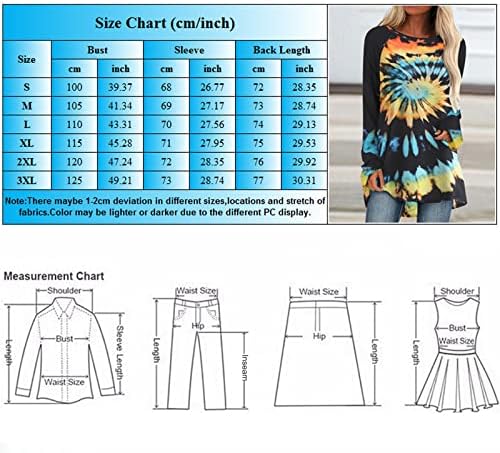 KCJGİKPOK Tunik Üstleri Kadınlar için, Retro Grafik Tees Casual Ekip Boyun Uzun Kollu T-Shirt Vintage Uzun Kazak Tayt