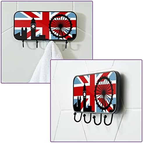 TFCOCFT Asmak için Kancalar, Duvar Kancaları, Yapışkanlı Kancalar, Asmak için Yapışkan Kancalar, İngiliz bayrağı Londra