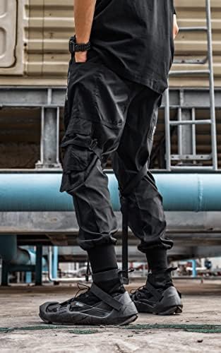 Aelfric Eden Erkek Joggers Pantolon Uzun Çok Cepler Açık Moda Rahat Koşu Serin Pantolon İpli ile