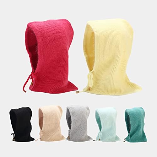 Kış Kasketleri Erkekler Kadınlar için Rüzgar Geçirmez Düz Renk Yün Şapka Sıcak Kafatası Kap Soğuk Hava Elastik Kaput
