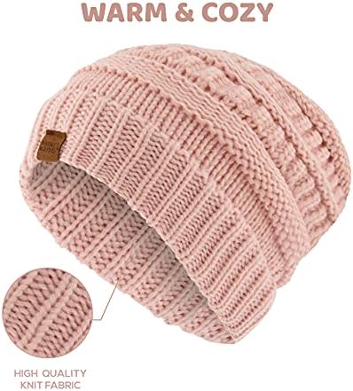 Pazar ve Layne Kasketleri Kadınlar Sıcak Kış Bere Kadınlar için Kalın Tıknaz Örgü Bere Şapka Kadınlar için Kış Şapka