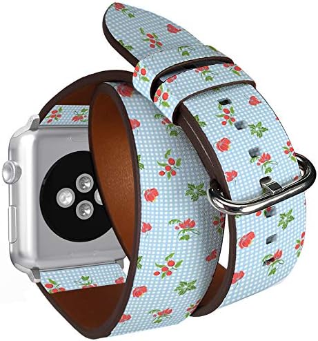 Apple Watch ile uyumlu (Büyük 42mm/44mm) Serisi 1,2,3,4-Çift Tur bilezik Kayışı Bileklik akıllı saat Bandı Değiştirme-Vintage