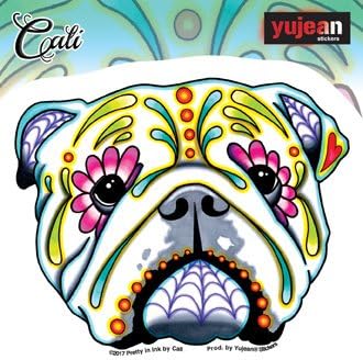 Resmi Lisanslı Orijinaller Cali's English Bulldog, Sanat Eseri, 3,75 x 4,5 - Çıkartma Çıkartması