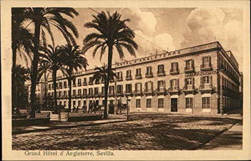 Grand Hotel d'angleterre, Sevilla Sevilla, İspanya Orijinal Antika Kartpostal