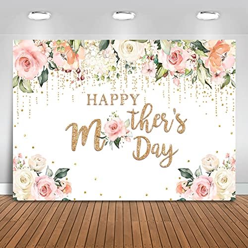 Mocsıcka Mutlu anneler Günü Zemin Pembe Çiçek Altın anneler Günü Arka Plan Seviyorum Anne Hediyeler Duvar Dekorasyon