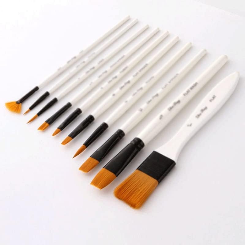 XXXDXDP 10 Naylon Suluboya Fırçaları Fırça Seti Boyama Malzemeleri Profesyonel Fırça Seti Sanatçı Fırçaları