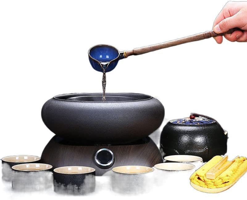 Siyah çay çay makinesi seramik elektrikli çömlek soba kaynatın demlik buhar çay黑茶煮茶器 陶瓷电陶炉煮茶壶蒸汽茶