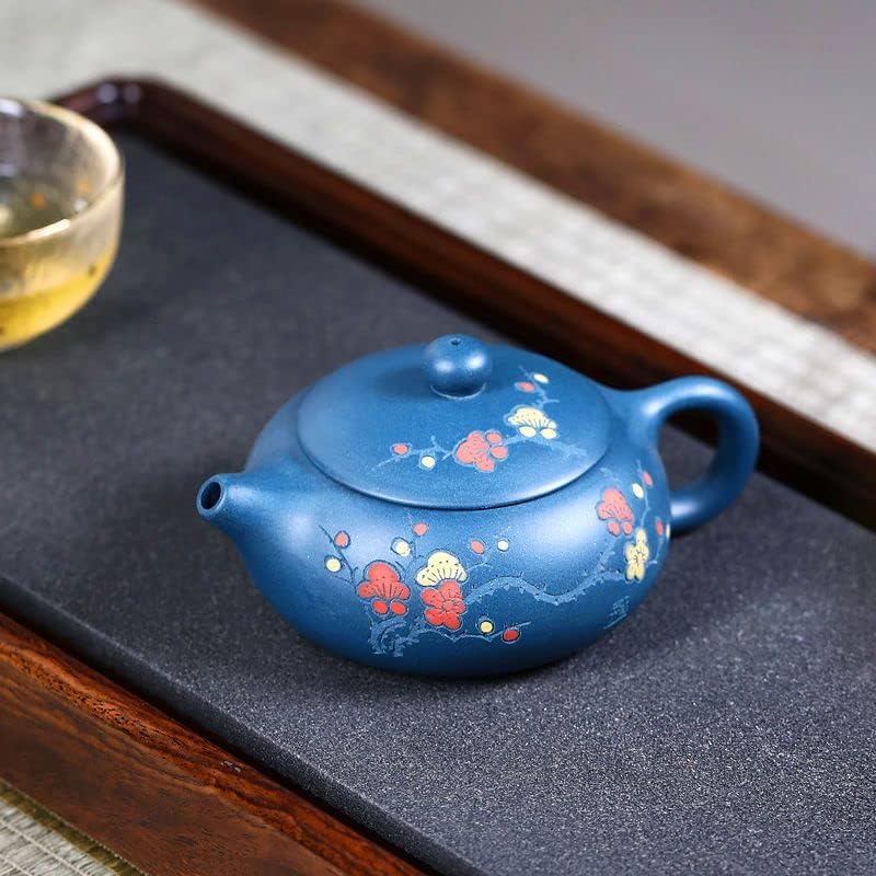 200 ml Yixing çaydanlıklar el yapımı Mor Kil Demlik Erik Çiçeği Ham cevher Azure çamur güzellik su ısıtıcısı özelleştirilmiş