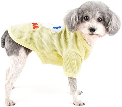 Ranphy Waffle Köpek T-Shirt Köpek Küçük Kız Erkek Köpek Giyim Ayı Desen Pet Soğutma Nefes Kostümleri Kediler Giyim,