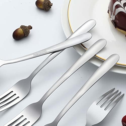 Gymdın 48 Adet Yemek Bıçağı ve Çatal Seti, Tereyağı Bıçağı (9 inç) ve Çatal Gümüş (8 inç)