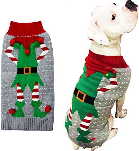 HAPEE OverLarge Noel Köpek Kazak Büyük Köpekler için, Santa Evcil Hayvan Giysileri, Noel Köpek Aksesuarları, Köpek
