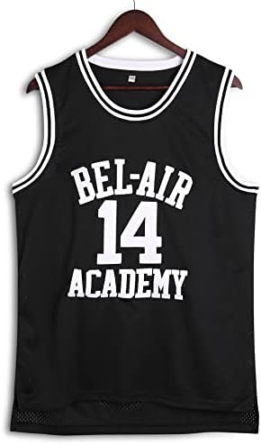 Amzdest 90s Taze Prens Bel Air Akademisi 14 Forması Gömlek Erkekler ve Kadınlar için, Unisex basketbol Forması Tema