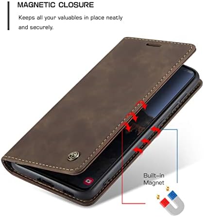 CaseMe Samsung Galaxy S23 Kılıf, manyetik Standı Kapak Koruyucu kapak Kitap Stil deri kapak Cüzdan Kılıf ile Kredi