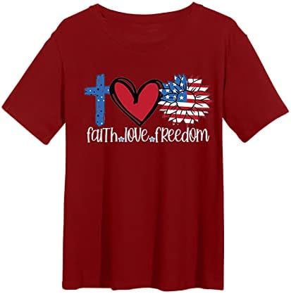 2023 Yeni erkek T Shirt Aşk Monogram Baskı Kalp T Shirt Dördüncü Temmuz Bayrağı Desen Vintage T Shirt Gömlek Pamuk