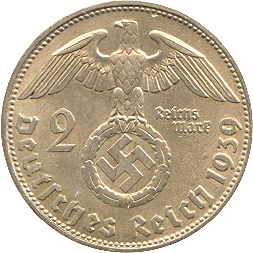 1939 DE Coins Üçüncü Reich Dönemi 1936-1939 VF20 İşareti