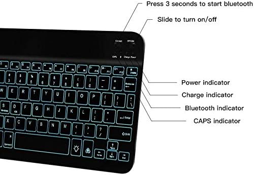 Polycom Dokunmatik Kontrol için BoxWave Klavye (7 inç) (BoxWave ile Klavye) - İnce Tuşlar Bluetooth Klavye-Arkadan