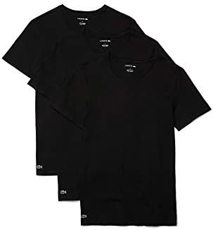 Lacoste erkek Essentials 3 Paket %100 Pamuk Düzenli Fit Crewneck Tişörtler