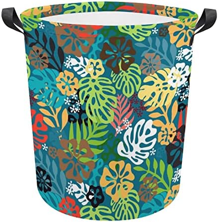 Yaz Egzotik Çiçek Tropikal Palmiye çamaşır sepeti Katlanabilir saklama Kutusu Sepet Çanta Giysi Sepetleri Ev Yurdu