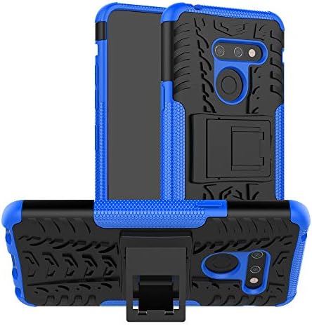 LG G8 thinq mavi için CaseExpert® ağır darbeye dayanıklı sağlam darbe zırh hibrid Kickstand koruyucu kılıf