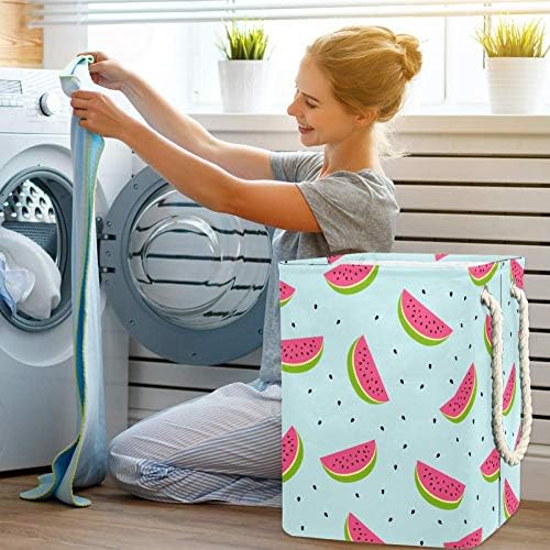 Inhomer Karpuz Desen 300D Oxford PVC Su Geçirmez Giysiler Sepet Büyük çamaşır sepeti Battaniye Giyim Oyuncaklar Yatak