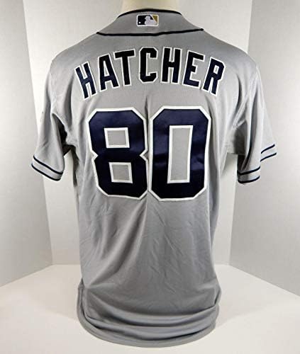 2013 San Diego Padres Justin Hatcher 80 Oyun Gri Forma Yayınladı - Oyun Kullanılmış MLB Formaları