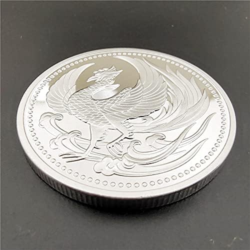 Adacryptocoıncryptocurrency Favori Sikke Japonya Phoenix Krizantem hatıra parası Gümüş Kaplama Sanal Para El Sanatları