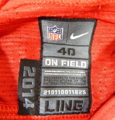 2014 San Francisco 49ers Raymond Ventrone 23 Oyunu Yayınlandı Kırmızı Forma 40 DP35637 - İmzasız NFL Oyunu Kullanılmış