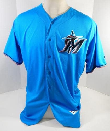 Miami Marlins De Los Santos 76 Oyun Verilmiş Mavi Forma 46 DP22269 - Oyun Kullanılmış MLB Formaları