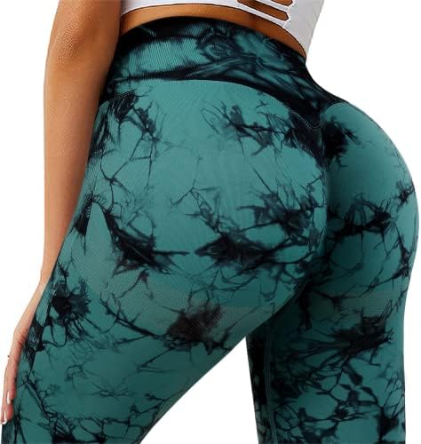 RXRXCOCO Bayan Yüksek Bel Karın Kontrol Tayt Dantelli Popo Kaldırma Yoga Pantolon Egzersiz Tayt