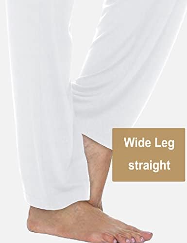 DİBAOLONG Bayan Yoga Pantolon Geniş Bacak Rahat İpli Rahat Gevşek Düz Bacak dinlenme pantolonu Egzersiz Koşu Sweatpants