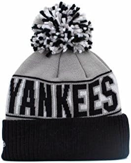 New York Yankees Temsilcisi Ur Takım Manşet Pom Örgü Bere Şapka / Kap
