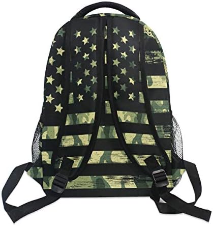 Amerikan Bayrağı Kamuflaj Grunge Sırt Çantaları Seyahat Laptop Sırt Çantası Okul gençler için çanta Erkek Kadın