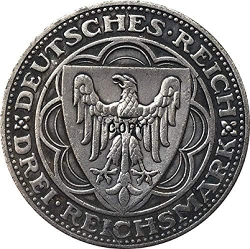 Alman Çoğaltma hatıra parası Sikke için Gelmiyor 100th Yıldönümü Alman 30mm 1927