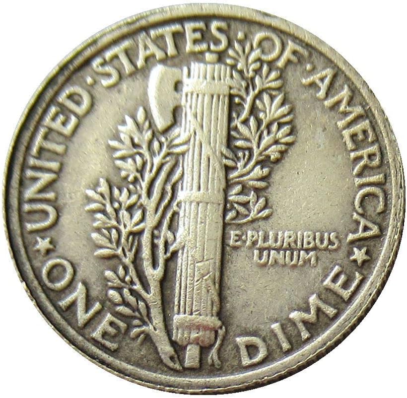 ABD 10 Cent 1930 Gümüş Kaplama Çoğaltma hatıra parası