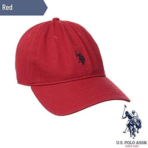 U. S. Polo Assn. Erkek Erkek Yıkanmış Dimi Pamuklu Ayarlanabilir Beyzbol Şapkası Midilli Logolu ve Kavisli Kenarlı